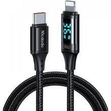 Load image into Gallery viewer, Mcdodo Cable Digital Display 36W Type-C to Lightning 1.2m
