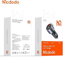 Load image into Gallery viewer, Mcdodo 75W 1C + 1A PD Fast Car Charger

