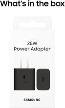 Load image into Gallery viewer, Samsung 25W Wall Charger Power Adapter, Cable Not Included, Super Fast Charging, Compact Design, Energy Efficient, Compatible with Galaxy and USB Type C Devices, Black
