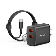 Load image into Gallery viewer, Mcdodo Cubo/Cable 12W 2A Charger + A to L 1m

