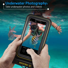 Load image into Gallery viewer, Pelican 2 Pack Marine Waterproof Phone Pouch (Regular) -Black/Hi-Vis Yellow
