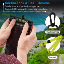 Load image into Gallery viewer, Pelican 2 Pack Marine Waterproof Phone Pouch (Regular) -Black/Hi-Vis Yellow
