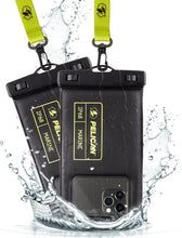 Load image into Gallery viewer, Pelican 2 Pack Marine Waterproof Phone Pouch (Regular) -Black/Hi-Vis Yellow
