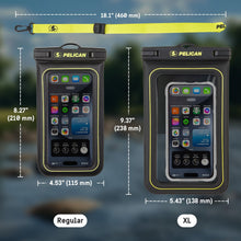 Load image into Gallery viewer, Pelican 2 Pack Marine Waterproof Phone Pouch (Regular) -Black/Hi-Vis Yellow
