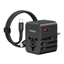 Load image into Gallery viewer, Mcdodo 25W 2C +1A Universal Adapter (UK/US/EU) + 60W C to C Cable
