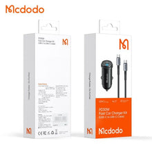 Load image into Gallery viewer, Mcdodo 30W 1C PD Fast Car Charger + USB-C to USB-C 1.2m
