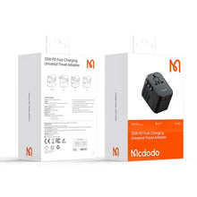 Load image into Gallery viewer, Mcdodo 33W 1C+2A+1AC Universal Travel Adapter (UK/US/EU/AU)
