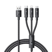 Load image into Gallery viewer, Mcdodo Cable 3 in 1 USB-A to USB-C + Lightning + Micro 1.2m
