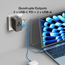 Load image into Gallery viewer, Momax 1-World² Pocket 70W 4-Port Dual AC Travel Adapter
