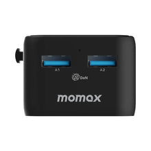 Load image into Gallery viewer, Momax 1-World² Pocket 70W 4-Port Dual AC Travel Adapter
