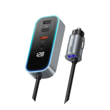 Load image into Gallery viewer, Mcdodo 107W Digital Display 1C + 4A PD Fast Car Charger with Extension Cord
