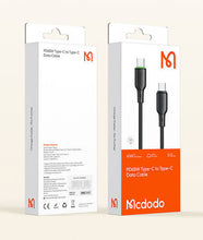 Load image into Gallery viewer, Mcdodo Cable 65W Type-C to Type-C With Led Light 1.2m
