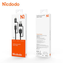 Load image into Gallery viewer, Mcdodo Cable 4 in 1 60W USB-A/C to Lightning + Type-C 1.2M
