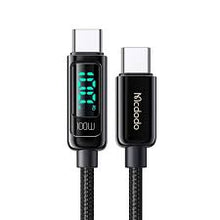 Load image into Gallery viewer, Mcdodo Cable Digital Display 100W Type-C to Type-C 1.2M
