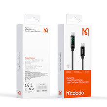 Load image into Gallery viewer, Mcdodo Cable Digital Display 100W Type-C to Type-C 1.2M
