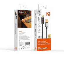 Load image into Gallery viewer, Mcdodo Cable Auto Power Off USB-A to USB-C Digital Display 1.2m
